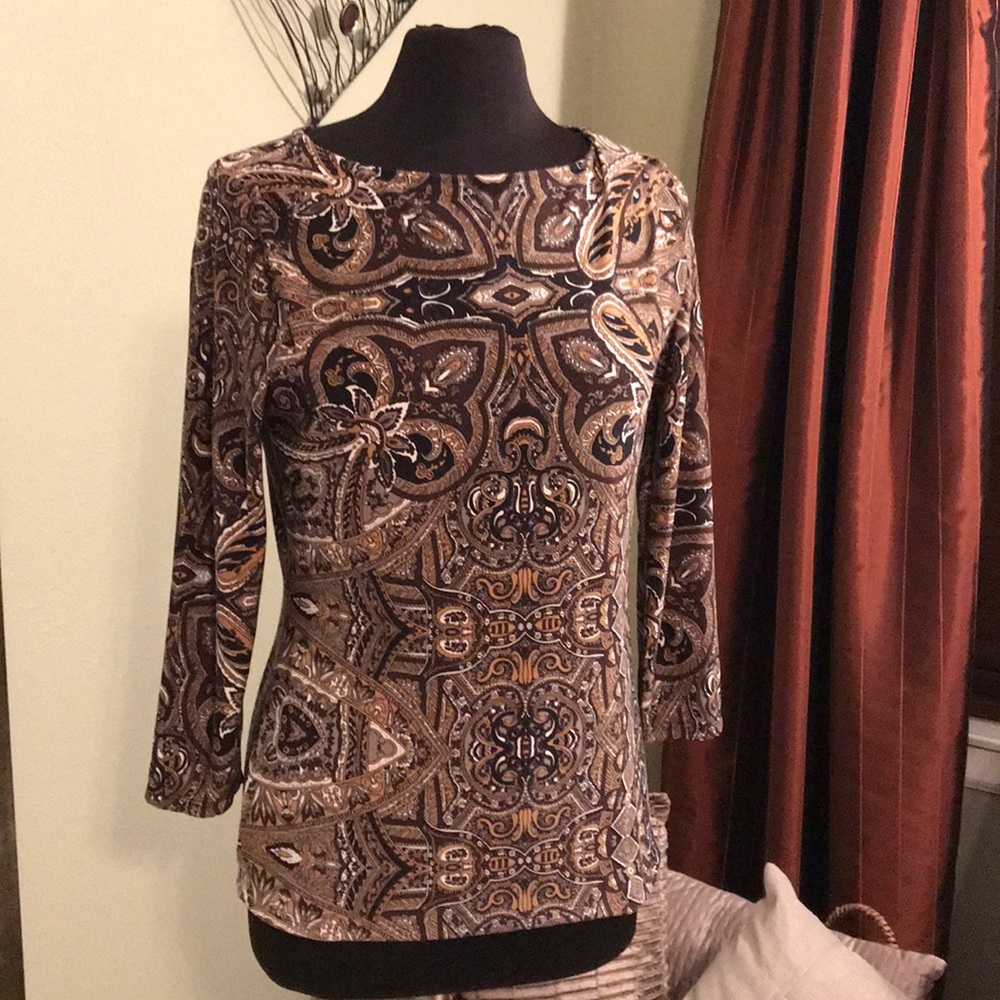Carmen Marc Valvo Pullover Shirt, NWT, Size M